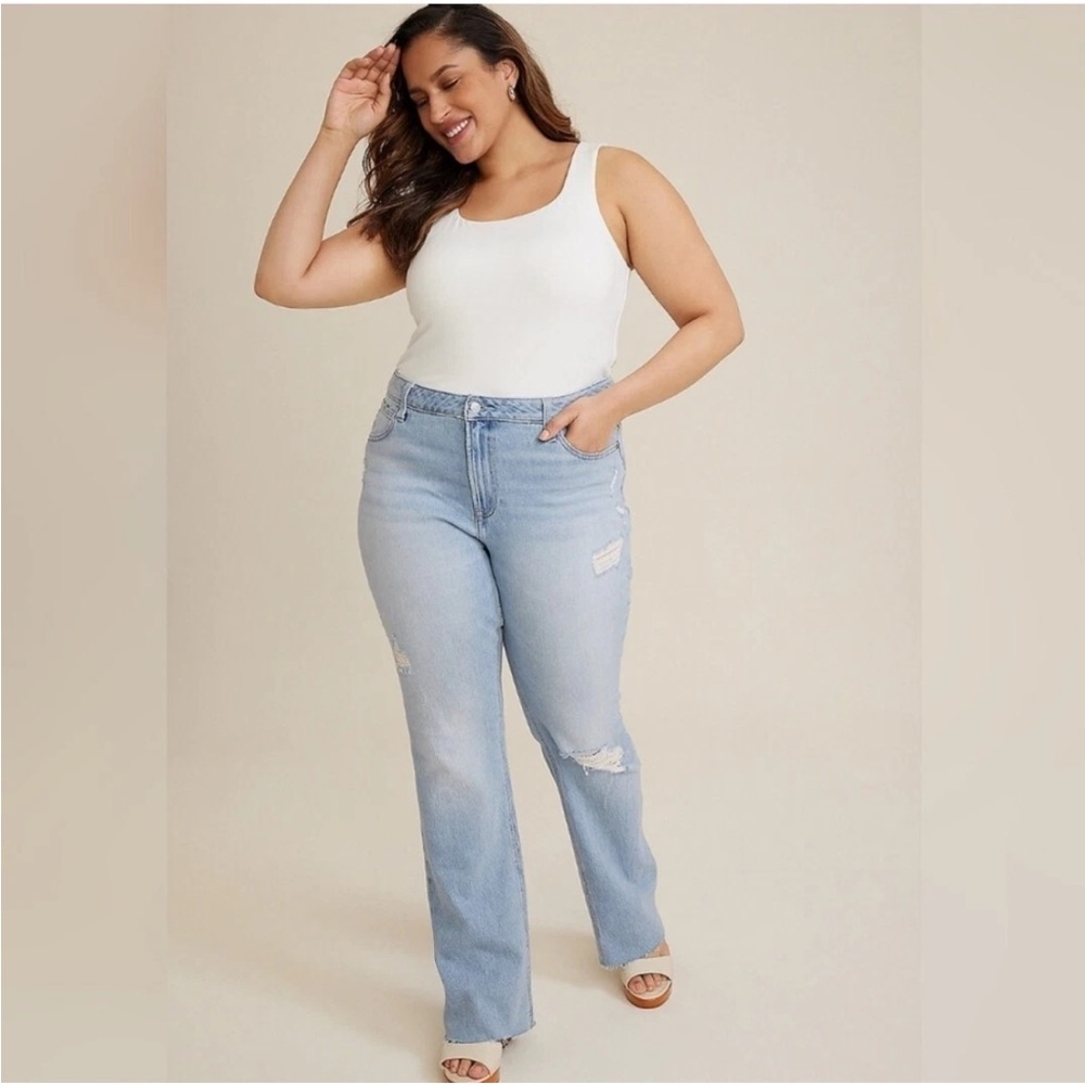 Maurices Light Blue Straight Leg Jeans